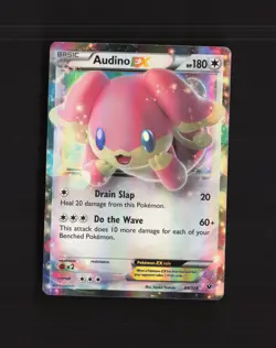 Audino EX 84/124 Fates Collide Ultra Rare Holo Pokemon Card LP+ - Image 1