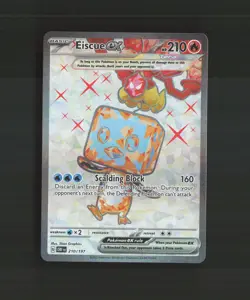 Eiscue ex 210/197 Obsidian Flames Full Art Ultra Rare Holo Pokemon Card NM - Image 1