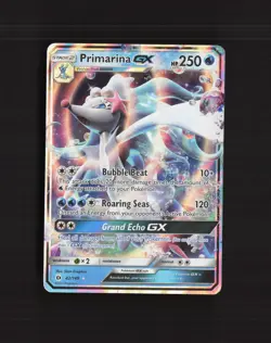 Primarina GX 42/149 Sun & Moon Ultra Rare Holo Pokemon Card DMG - Image 1