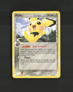 Pichu δ 76/110 EX Holon Phantoms Common Pokemon Card DMG - Image 1