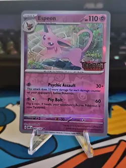 The Pokemon Company Espeon Best Buy Promo Holo 110 HP 086/197 Stage 1 Card - Image 1