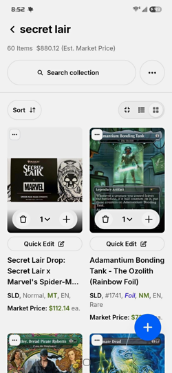 Magic: The Gathering Secret Lair Spider-Man 60-Card Lot English Foil - Image 1