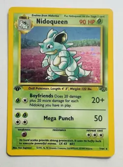Pokemon TCG 1st Edition Nidoqueen Jungle Holo Card 7/64 - Image 1