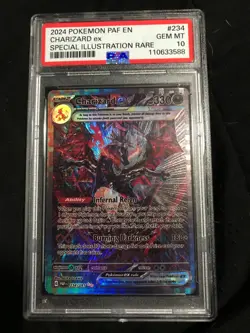 CHARIZARD EX psa 10 pokemon card + bouns items - Image 1