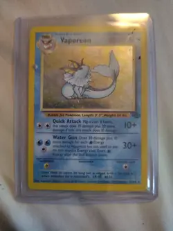 Vaporeon Pokemon Card Holographic Edition - Image 1