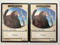Cat Soldier Token x2 Born of the Gods Magic The Gathering MTG LP - Image 1