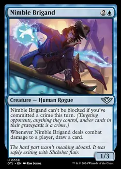 Nimble Brigand (Outlaws of Thunder Junction 58) - Uncommon Magic: The Gathering - Image 1