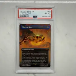 Magic the Gathering Lord of the Rings The One Ring Borderless Foil PSA 8 NM-MT! - Image 1