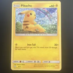 Pikachu 6/12 McDonalds 2019 Holo Promo Pokemon Card MP - Image 1