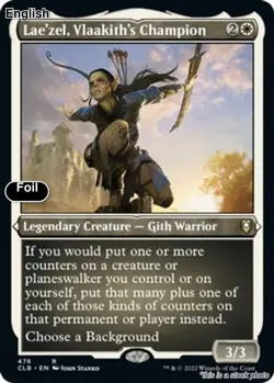 MTG Lae'zel, Vlaakith's Champion (Foil Etched) [CLB - 476] LP Foil - Image 1