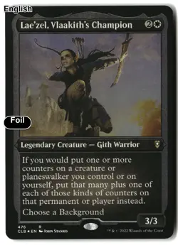 MTG Lae'zel, Vlaakith's Champion (Foil Etched) [CLB - 476] LP Foil - Image 2