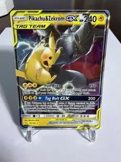 Pokemon Pikachu & Zekrom GX Tag Team #33/181 Sun & Moon Team Up NM! - Image 1