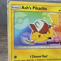 Pokemon TCG Black Star Promo Ash's Pikachu SM108 Sm Regular #SM108 - HP - Image 2