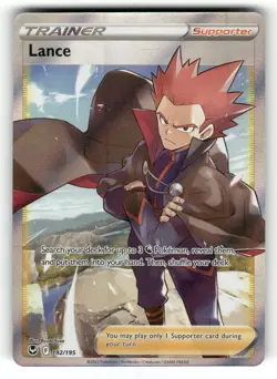 Lance NM 192/195 Holo Silver Tempest Pokemon Ultra Rare - Image 1