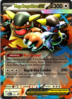 Mega Kangaskhan ex 025 Mega Evolution Promo Holo Pokemon Card NM - Image 1