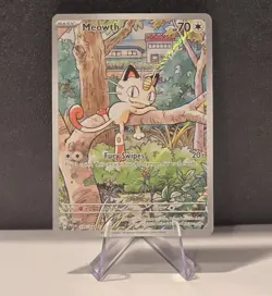 Meowth 106/094 ME02 Phantasmal Flames Illustration Rare Holo Pokemon TCG NM - Image 1