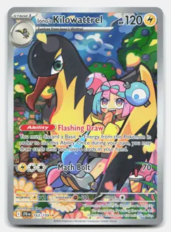 Iono's Kilowattrel 163/159 Illustration Rare Journey Together Pokemon Holo NM - Image 1