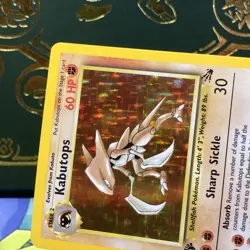 Pokemon 1999 Kabutops 9/62 Fossil Holo (First Edition) 1st LP + NM - - Image 3