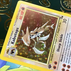 Pokemon 1999 Kabutops 9/62 Fossil Holo (First Edition) 1st LP + NM - - Image 4