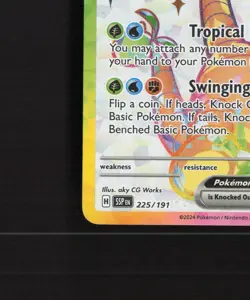Alolan Exeggutor ex 225/191 Surging Sparks Full Art Ultra Rare Pokemon Card NM - Image 5