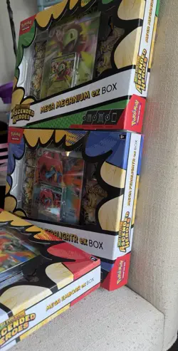 Pokemon Mega Evolution Ascended Heroes EX Box Lot Meganium Feraligatr Emboar - Image 2