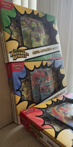 Pokemon Mega Evolution Ascended Heroes EX Box Lot Meganium Feraligatr Emboar - Image 3