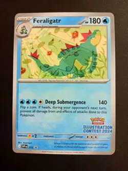 Pokemon Card - Feraligatr SVP 213 Promo Illustration Contest 2024 - Image 1