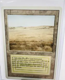 MTG Revised Savannah Card Lightly Played - Image 1