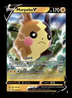 Morpeko V 037/072 Holo V Rare Shining Fates Pokemon Holo Near Mint - Image 1