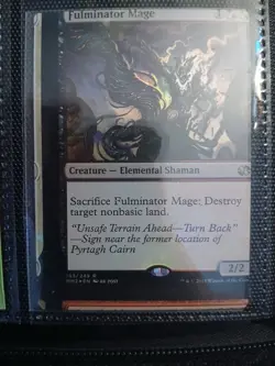 Mtg Misprint Miscut Foil Fulminator Mage Factory Error Card - Image 1