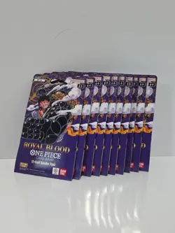 Lot Of 10 One Piece ROYAL BLOOD OP-10 English Sleeved Booster Packs - Image 1