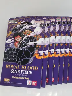 Lot Of 10 One Piece ROYAL BLOOD OP-10 English Sleeved Booster Packs - Image 2