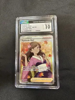 Pokemon SWSH Silver Tempest Furisode Girl Card CGC 10 Gem Mint 190/195 - Image 1