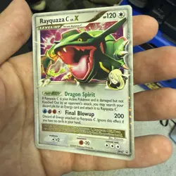Pokemon Rayquaza C LVL x Black Star Promo Holo Card DP47 LP/MP - Image 1