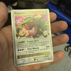 Pokemon Rayquaza C LVL x Black Star Promo Holo Card DP47 LP/MP - Image 2