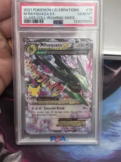 PSA 10 M Rayquaza EX 76 Celebrations Classic Collection Pokemon Card - Image 1