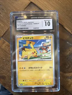 Pokemon TCG Japanese Pikachu 120/Sv-p Gift Campaign 2023 Promo Card CGC 10 - Image 1