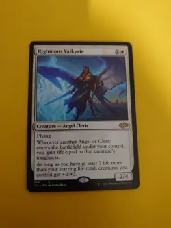 Righteous Valkyrie. J22 Rare Angel Cleric MTG Card. - Image 1