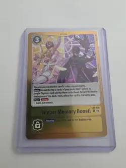 Digimon Card Game Amber Memory Boost! - LM-035 -Yellow - Near Mint - Image 1