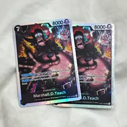Bandai One Piece Card Game Marshall D. Teach ST27-005 Foil x2 English - Image 1