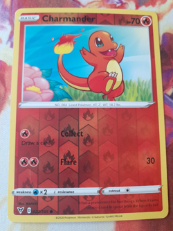 Charmander 023/185 Vivid Voltage Reverse Holo Common Pokemon Card NM - Image 1