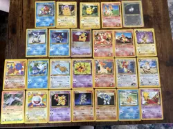 Nintendo Pokemon TCG 24-Card Lot Pikachu Misty's Magikarp Blaine's Ponyta - Image 1