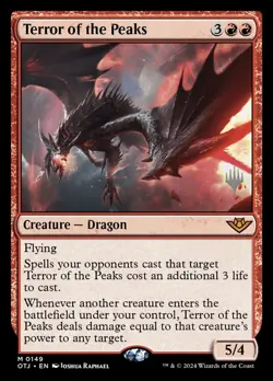 MTG TERROR OF THE PEAKS FOIL EXC - TERRORE DELLE VETTE 149 - OTJ - MAGIC PP - Image 1