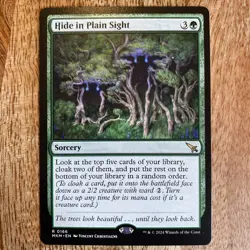 MTG Hide in Plain Sight [Murders at Karlov Manor] Near Mint Rare Green Sorcery - Image 1