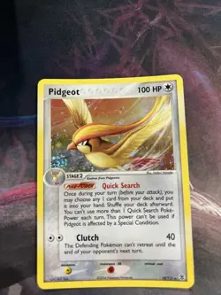 Pidgeot 10/112 Holo EX Fire Red & Leaf Green Pokemon Card 2004 TCG - LP SWIRL - Image 1