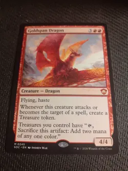MTG ~ Goldspan Dragon ~ SOC ~ NM - Image 1