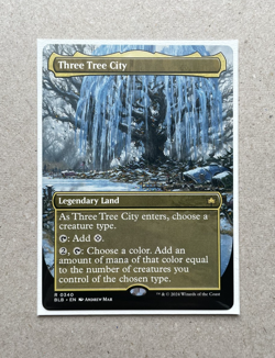 Three Tree City - Borderless - Regular - Bloomburrow 0340 - MTG English - Image 1