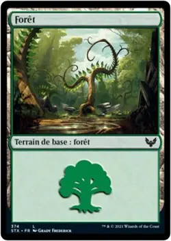 MTG Magic STX FR FOIL - Forest/Foret, #374 - Image 1
