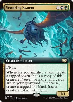 MTG - Scouring Swarm - Extended Art - Edge of Eternities - Magic the Gathering - Image 1