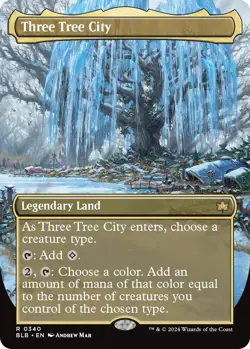 MTG [BLB-340 NM] Three Tree City (Borderless) (0340) - Image 1